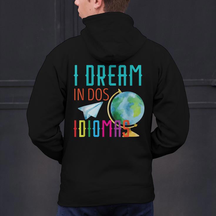 Multilingual Teacher In Dos Idiomas Linguist Language Men's Hoodie Back Print, gift for family, gift for coworker Multilingual Teacher In Dos Idiomas Linguist Language Men's Hoodie Back Print, gift for family, gift for coworker