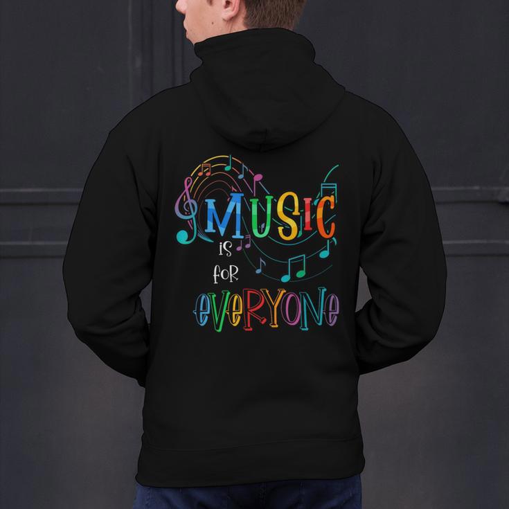 Music Is For Everyone Love For Music Teachers Men's Hoodie Back Print, gift for family, gift for coworker Music Is For Everyone Love For Music Teachers Men's Hoodie Back Print, gift for family, gift for coworker