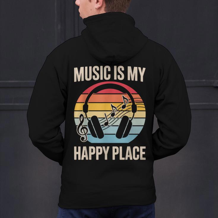 Music For Men Women Music Teacher Music Lover Men's Hoodie Back Print, gift for family, gift for coworker
