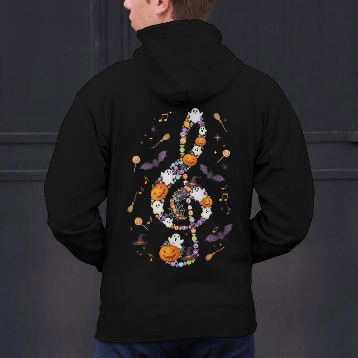 Music Note Symbol Halloween For Music Teacher Musicians Men's Hoodie Back Print, gift for family, gift for coworker Music Note Symbol Halloween For Music Teacher Musicians Men's Hoodie Back Print, gift for family, gift for coworker