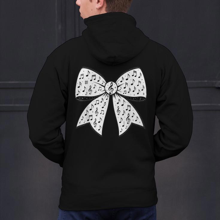 Music Notes Coquette Bow Music Teacher School Musician Band Men's Hoodie Back Print, gift for family, gift for coworker Music Notes Coquette Bow Music Teacher School Musician Band Men's Hoodie Back Print, gift for family, gift for coworker