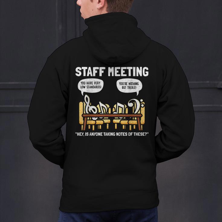 Music Theory Musician Music Teacher Musical Notes For Men Women Girls Kids Men's Hoodie Back Print, gift for family, gift for coworker