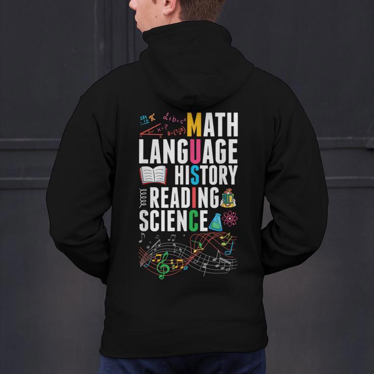 Music Teacher Music Math Language History Reading Science Men's Hoodie Back Print, History Teacher Hoodies, Science Teacher Hoodies, gift for family, gift for coworker Music Teacher Music Math Language History Reading Science Men's Hoodie Back Print, History Teacher Hoodies, Science Teacher Hoodies, gift for family, gift for coworker