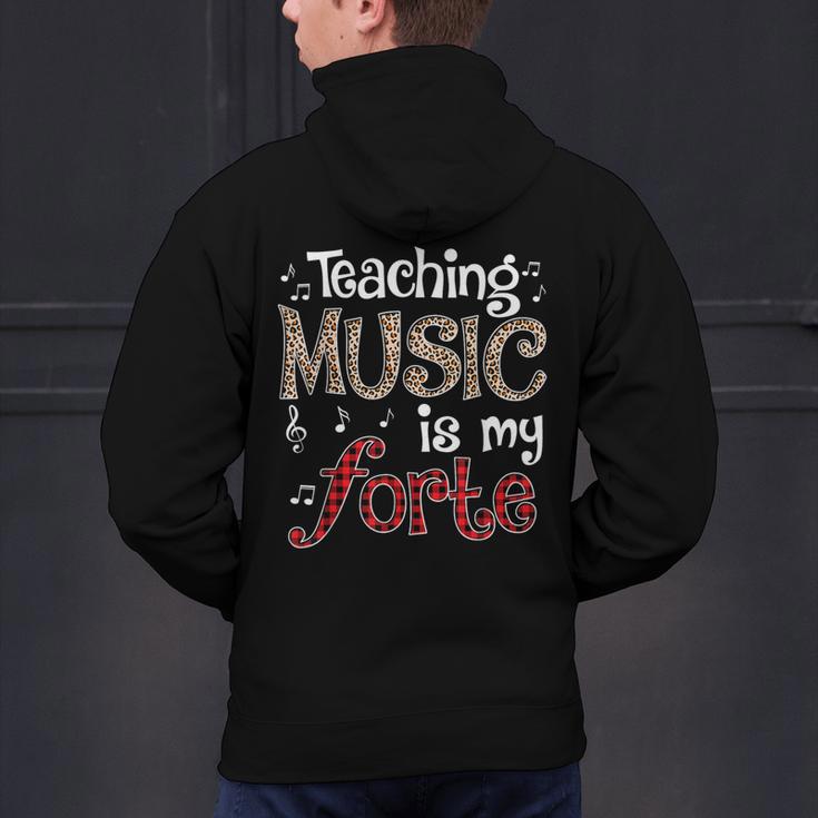 Music Teacher Teaching Music Is My Forte For Music Lovers Men's Hoodie Back Print, gift for family, gift for coworker