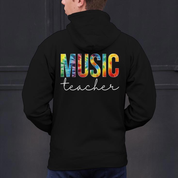 Music Teacher Tie Dye Appreciation Day Hello Back To School Men Women Men's Hoodie Back Print, gift for family, gift for coworker Music Teacher Tie Dye Appreciation Day Hello Back To School Men Women Men's Hoodie Back Print, gift for family, gift for coworker