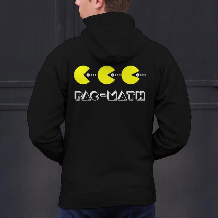 Nerdy Pac-Math Nom Retro Game Precalculus Math Teacher Men's Hoodie Back Print, gift for family, gift for coworker Nerdy Pac-Math Nom Retro Game Precalculus Math Teacher Men's Hoodie Back Print, gift for family, gift for coworker