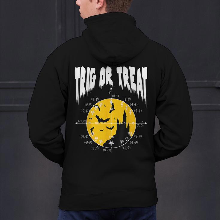 Nerdy Trig Or Treat Halloween Costume Math Teacher Men's Hoodie Back Print, gift for family, gift for coworker Nerdy Trig Or Treat Halloween Costume Math Teacher Men's Hoodie Back Print, gift for family, gift for coworker