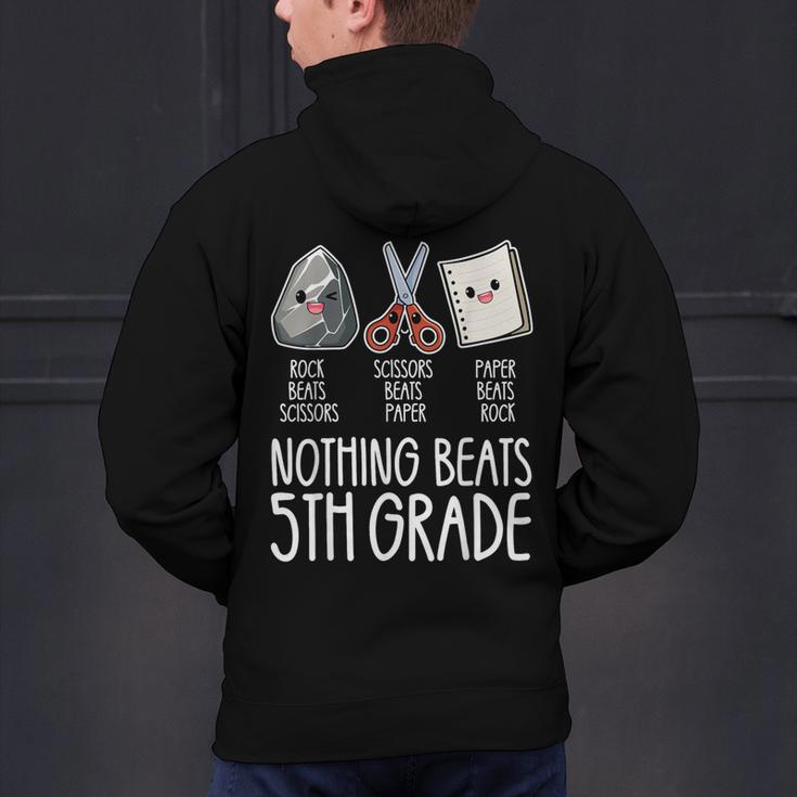 Nothing Beats 5th Grade Back To School Kids Teachers Men's Hoodie Back Print, gift for family, gift for coworker