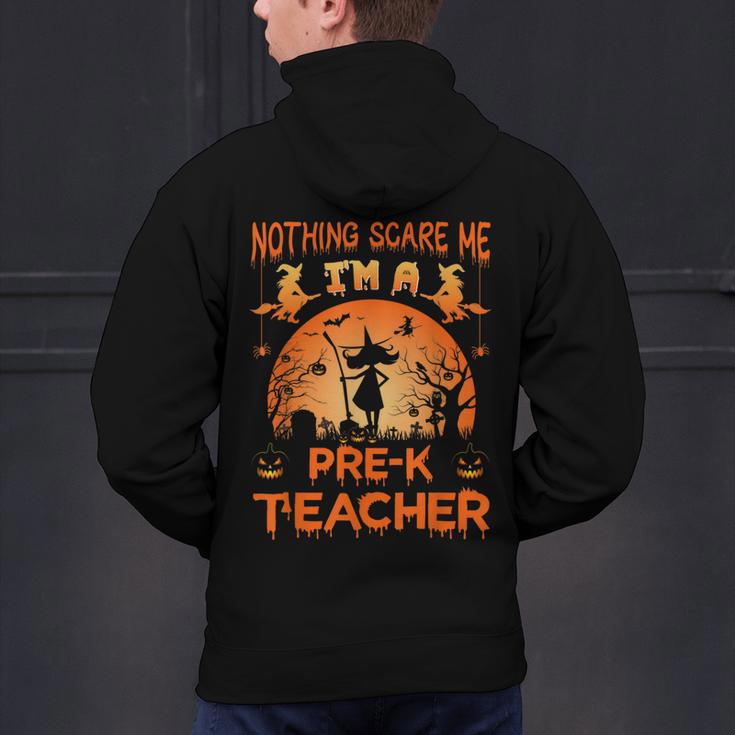 Nothing Scare Me I'm a Pre-k Teacher Matching Halloween For Men Women Men's Hoodie Back Print, gift for family, gift for coworker Nothing Scare Me I'm a Pre-k Teacher Matching Halloween For Men Women Men's Hoodie Back Print, gift for family, gift for coworker