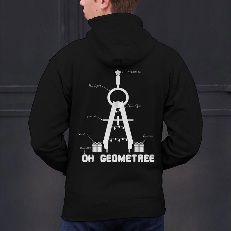 Oh Geometree Math Teacher Geometry Christmas Tree For Men Women Kids Men's Hoodie Back Print, gift for family, gift for coworker