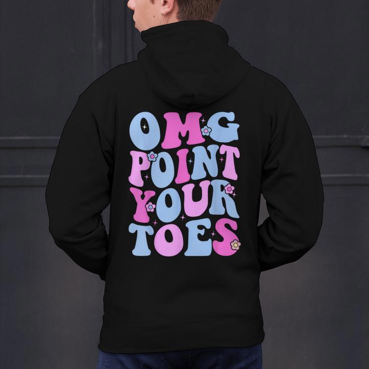 OMG Point Your Toes Dancing Teacher Tap Dancer Dance For Men Women Kids Men's Hoodie Back Print, gift for family, gift for coworker
