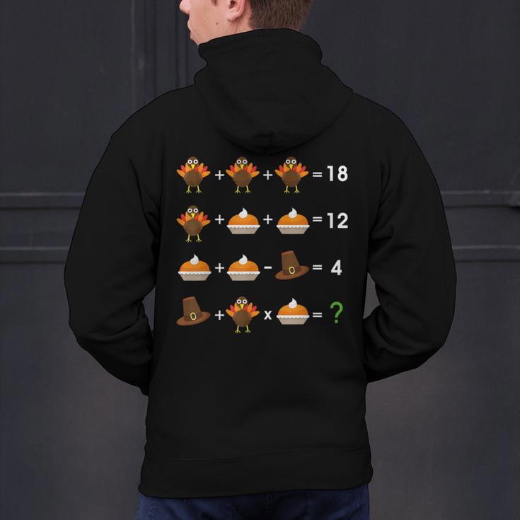 Order Of Operations Thanksgiving Quiz Math Teacher Men's Hoodie Back Print, gift for family, gift for coworker