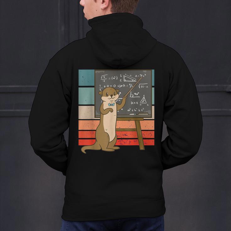 Otter Professor Teacher Teaching Maths Mathematics Men's Hoodie Back Print, gift for family, gift for coworker Otter Professor Teacher Teaching Maths Mathematics Men's Hoodie Back Print, gift for family, gift for coworker