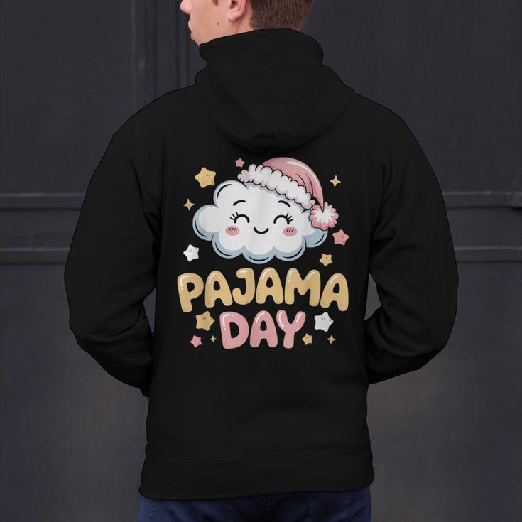 Pajama Day School Spirit Week Fun Cloud Teacher Men's Hoodie Back Print, gift for family, gift for coworker