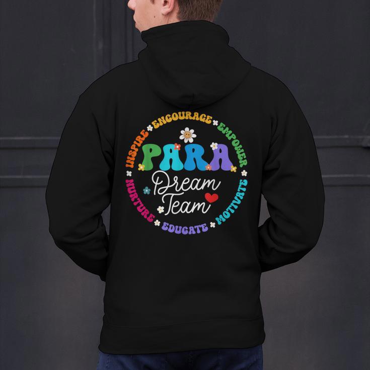 PARA Dream Team Teacher Paraprofessional Paraeducator Men's Hoodie Back Print, gift for family, gift for coworker PARA Dream Team Teacher Paraprofessional Paraeducator Men's Hoodie Back Print, gift for family, gift for coworker