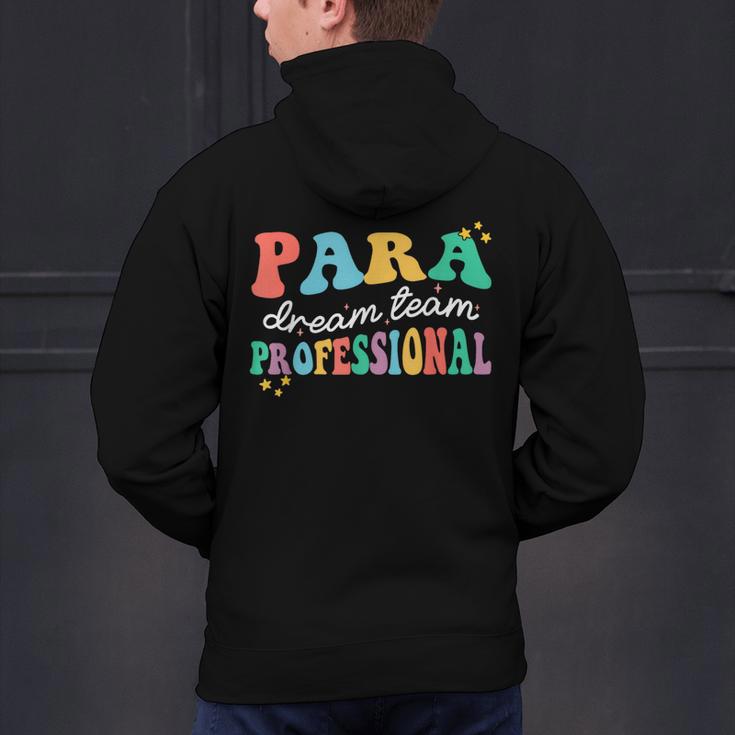 Para Paraprofessional Dream Crew Team Back To School Teacher Men's Hoodie Back Print, gift for family, gift for coworker Para Paraprofessional Dream Crew Team Back To School Teacher Men's Hoodie Back Print, gift for family, gift for coworker