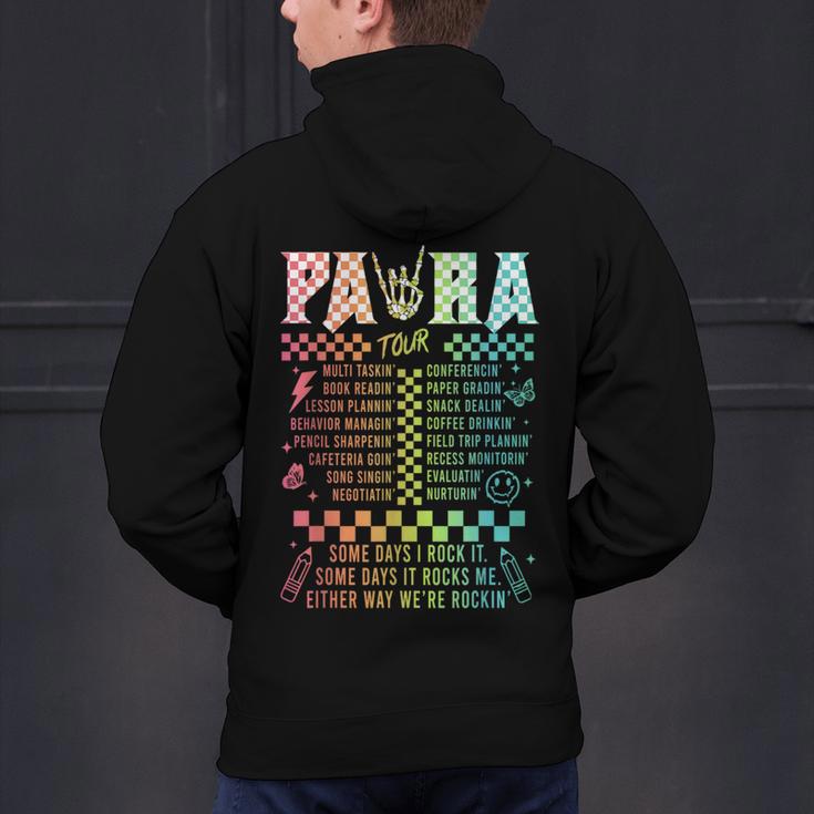 Para Tour Paraprofessional Squad Rock Teacher Back To School Men's Hoodie Back Print, gift for family, gift for coworker Para Tour Paraprofessional Squad Rock Teacher Back To School Men's Hoodie Back Print, gift for family, gift for coworker