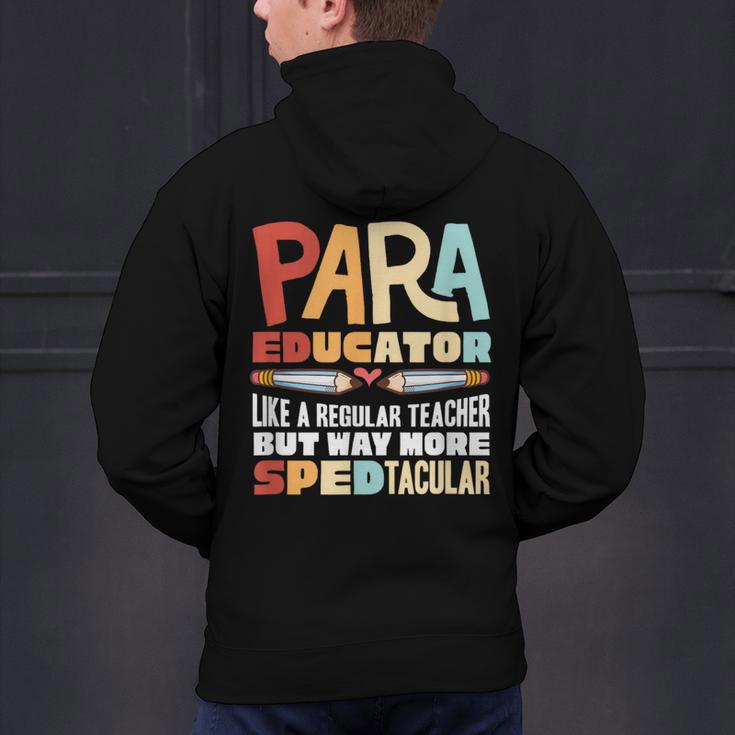 Paraeducator Paraprofessional SPED Teacher Men's Hoodie Back Print, gift for family, gift for coworker Paraeducator Paraprofessional SPED Teacher Men's Hoodie Back Print, gift for family, gift for coworker