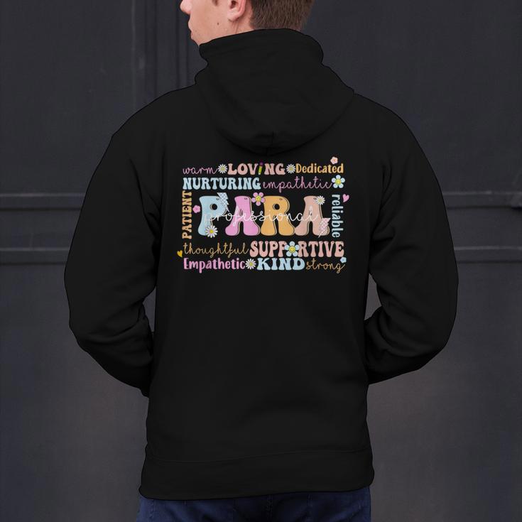Paraprofessional Back To School Paraeducator Para Teacher Men's Hoodie Back Print, gift for family, gift for coworker Paraprofessional Back To School Paraeducator Para Teacher Men's Hoodie Back Print, gift for family, gift for coworker