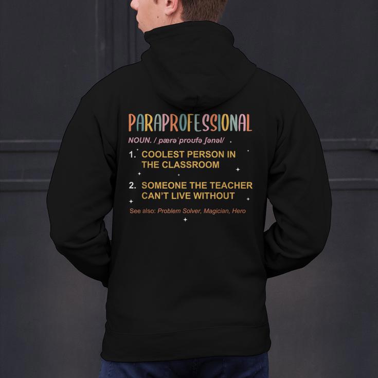 Paraprofessional Teacher Para Sped Ed Parapro Men's Hoodie Back Print, gift for family, gift for coworker