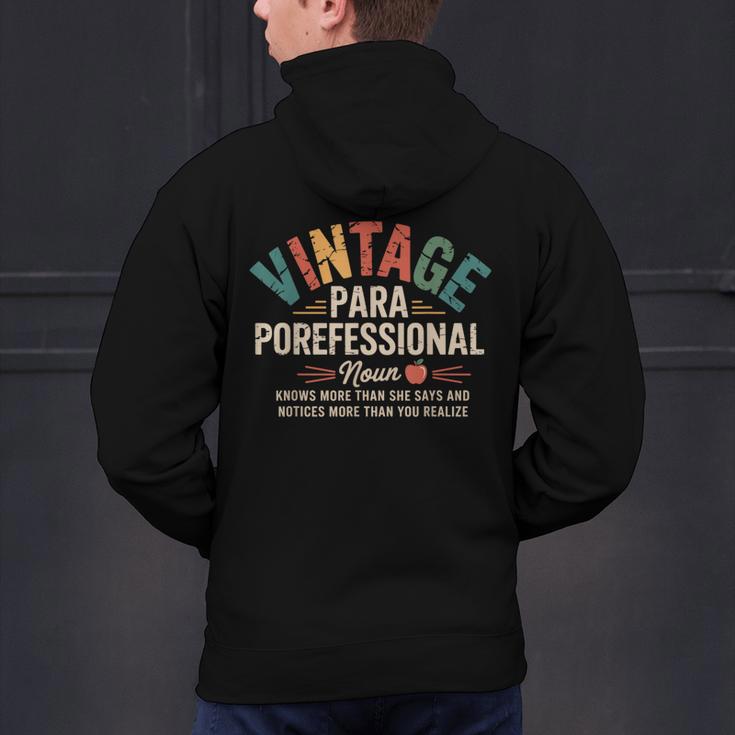 Paraprofessional Vintage Para Teacher 60s 70s 80s Men's Hoodie Back Print, gift for family, gift for coworker Paraprofessional Vintage Para Teacher 60s 70s 80s Men's Hoodie Back Print, gift for family, gift for coworker