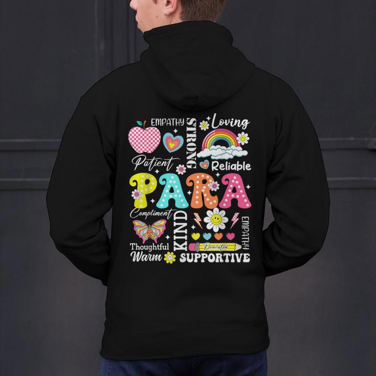 Paras Make It Possible Paraprofessional Paraeducator Teacher Men's Hoodie Back Print, gift for family, gift for coworker