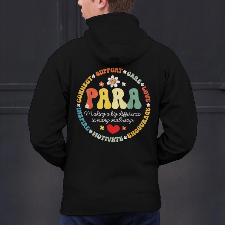 Paras Make It Possible Paraprofessional Teacher Assistant Men's Hoodie Back Print, gift for family, gift for coworker Paras Make It Possible Paraprofessional Teacher Assistant Men's Hoodie Back Print, gift for family, gift for coworker