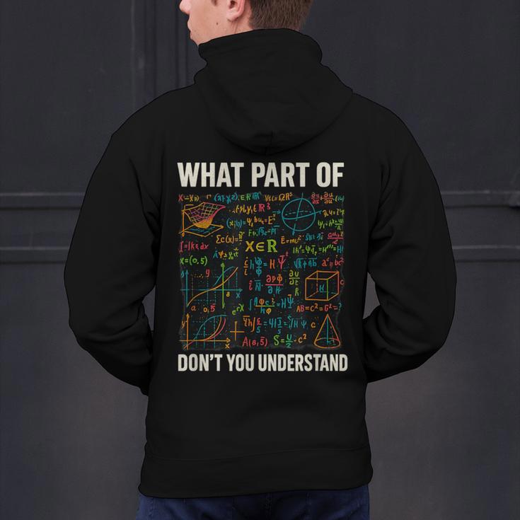 What Part Of Don't You Understand Math Teacher Men's Hoodie Back Print, gift for family, gift for coworker What Part Of Don't You Understand Math Teacher Men's Hoodie Back Print, gift for family, gift for coworker