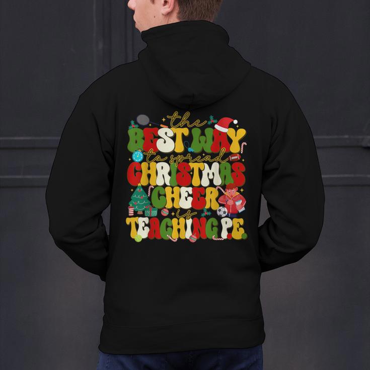 PE Teacher Christmas Holiday Men's Hoodie Back Print, Pe Teacher Hoodies, gift for family, gift for coworker