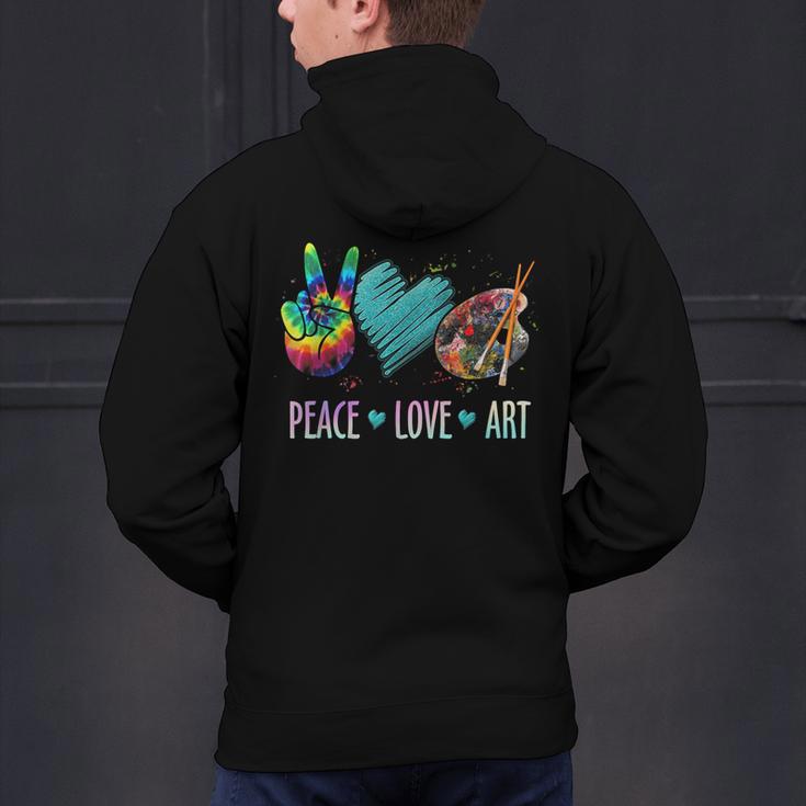 Peace Love Art Painting Palette Art Teacher Men's Hoodie Back Print, gift for family, gift for coworker Peace Love Art Painting Palette Art Teacher Men's Hoodie Back Print, gift for family, gift for coworker