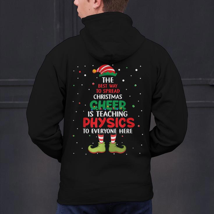 Physics Teacher Christmas Elf Christmas Cheer Men's Hoodie Back Print, gift for family, gift for coworker Physics Teacher Christmas Elf Christmas Cheer Men's Hoodie Back Print, gift for family, gift for coworker