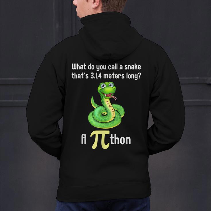 Pi Day Puns Pithon Math Teacher Jokes Women Men Kids Men's Hoodie Back Print, gift for family, gift for coworker