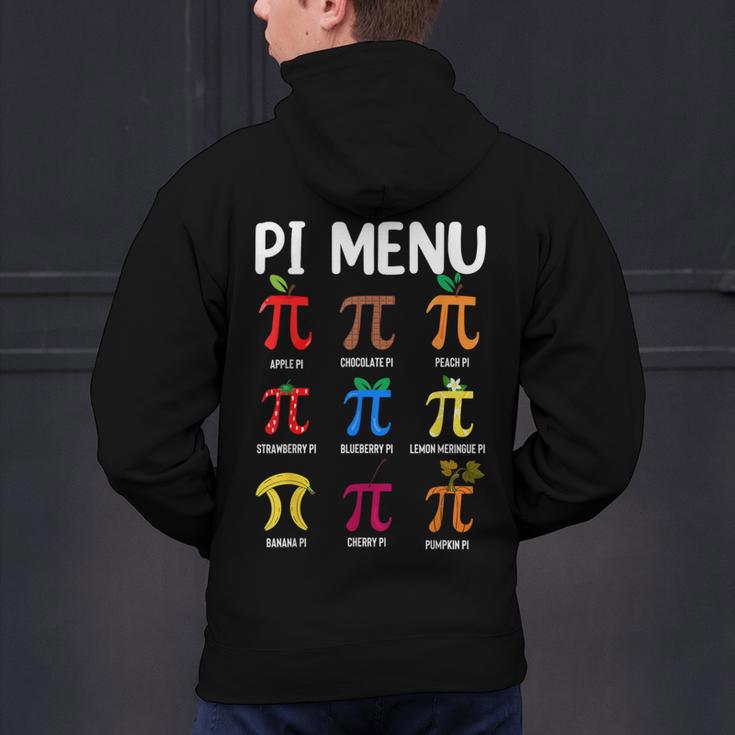 Pi Menu 314 Pi Symbol Math Teacher Happy Pi Day Men's Hoodie Back Print, gift for family, gift for coworker