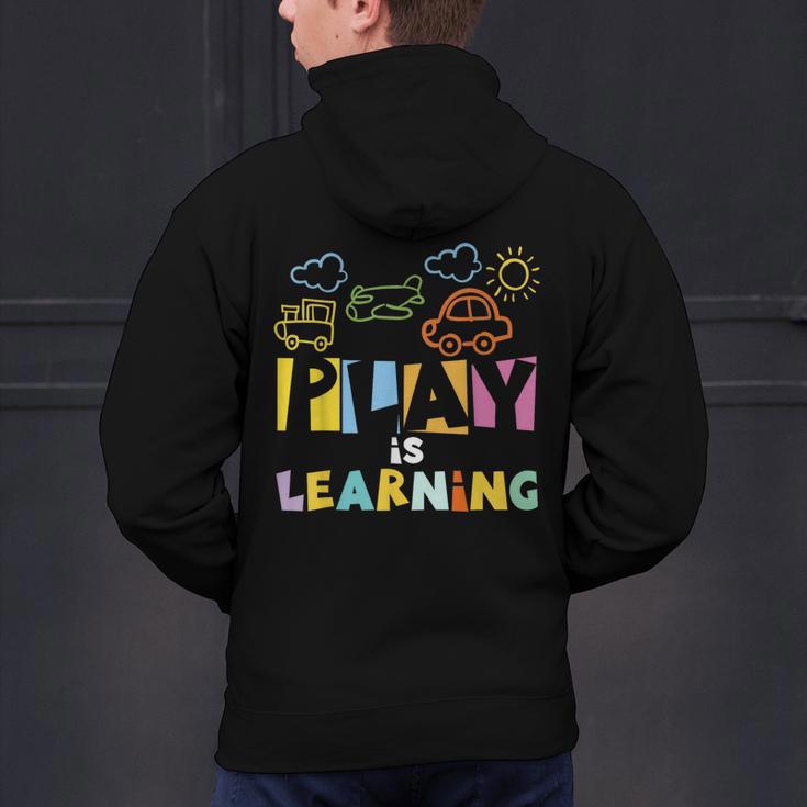 Play Is Learning Design T Designs For Teachers Preschool Men's Hoodie Back Print, gift for family, gift for coworker Play Is Learning Design T Designs For Teachers Preschool Men's Hoodie Back Print, gift for family, gift for coworker