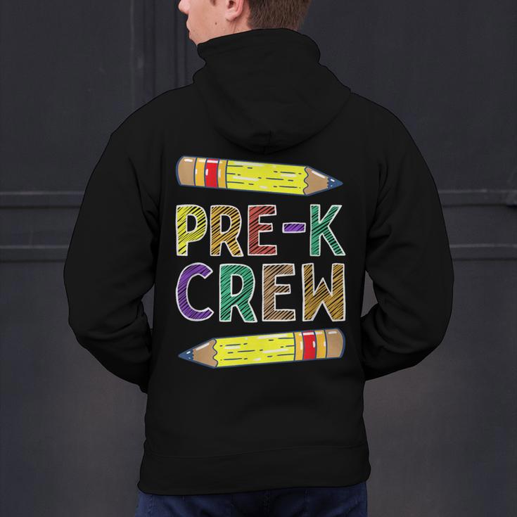 Pre-K Crew PreK Teachers Back To School Men's Hoodie Back Print, gift for family, gift for coworker