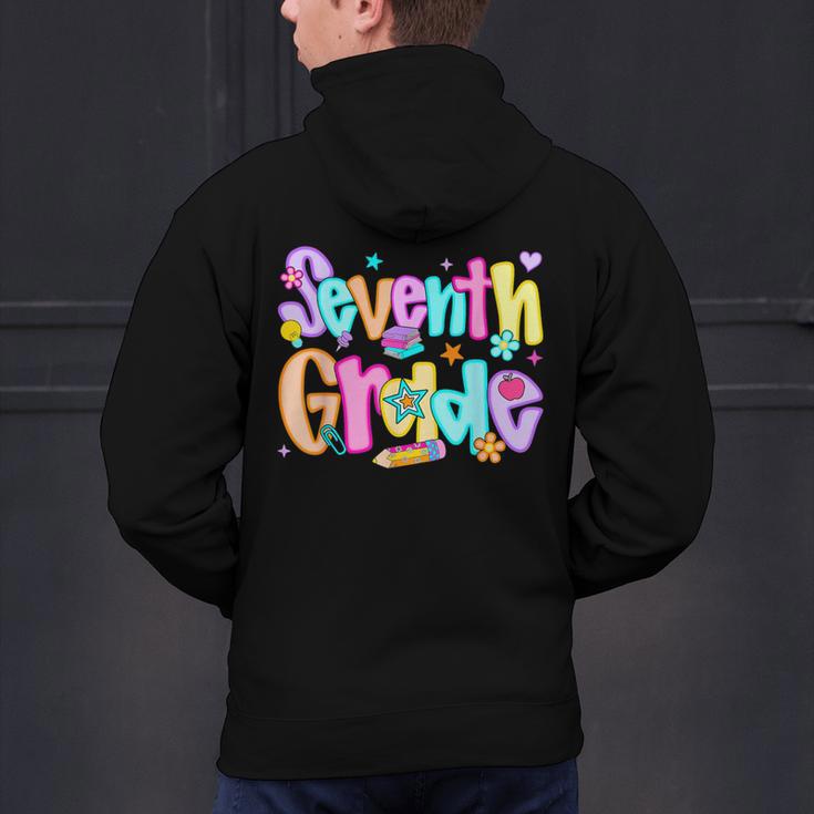 Preppy Seventh Grade Back To School 7th Grade Teachers Girls Men's Hoodie Back Print, gift for family, gift for coworker Preppy Seventh Grade Back To School 7th Grade Teachers Girls Men's Hoodie Back Print, gift for family, gift for coworker