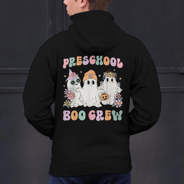 Preschool Boo Crew Groovy Halloween Floral Ghost Teacher Men Women Kids Men's Hoodie Back Print, Groovy Teacher Hoodies, gift for family, gift for coworker Preschool Boo Crew Groovy Halloween Floral Ghost Teacher Men Women Kids Men's Hoodie Back Print, Groovy Teacher Hoodies, gift for family, gift for coworker