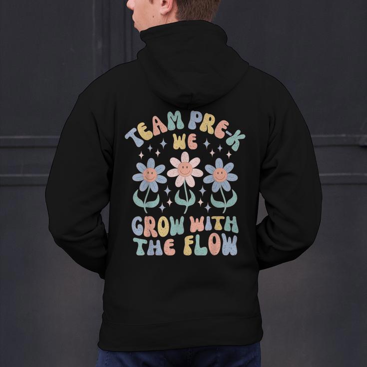 Preschool Teacher Appreciation Team Pre-K Grow With The Flow Men's Hoodie Back Print, gift for family, gift for coworker Preschool Teacher Appreciation Team Pre-K Grow With The Flow Men's Hoodie Back Print, gift for family, gift for coworker