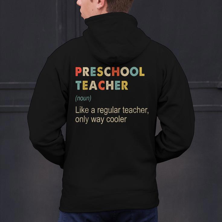 Preschool Teacher Kindergarten Teacher Definition Men's Hoodie Back Print, gift for family, gift for coworker Preschool Teacher Kindergarten Teacher Definition Men's Hoodie Back Print, gift for family, gift for coworker