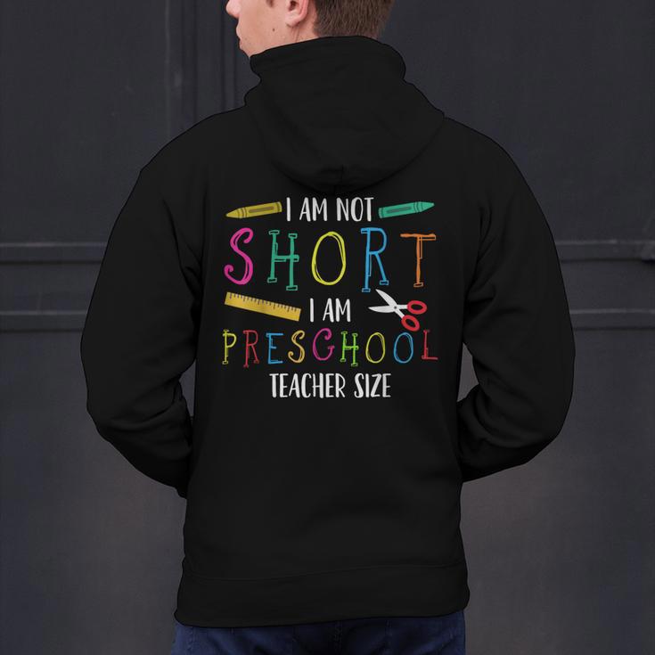 Preschool Teacher Short Pre-K Teacher Men's Hoodie Back Print, gift for family, gift for coworker Preschool Teacher Short Pre-K Teacher Men's Hoodie Back Print, gift for family, gift for coworker