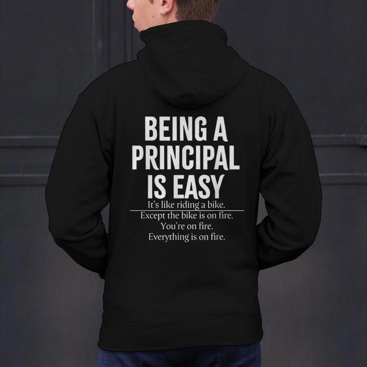 Being A Principal Is Easy School Principal Teacher Life Men's Hoodie Back Print, gift for family, gift for coworker Being A Principal Is Easy School Principal Teacher Life Men's Hoodie Back Print, gift for family, gift for coworker