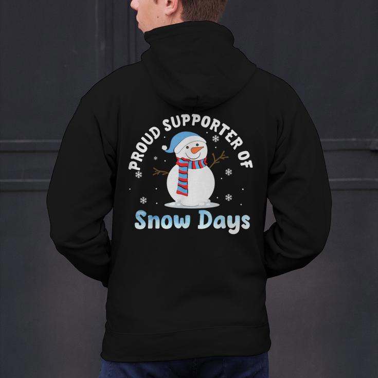 Proud Supporter Of Snow Days Teacher Men's Hoodie Back Print, gift for family, gift for coworker