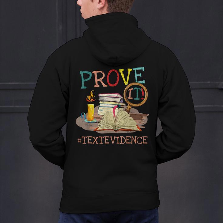 Prove It Text Evidence English Teacher Reading Teacher Men's Hoodie Back Print, English Teacher Hoodies, gift for family, gift for coworker Prove It Text Evidence English Teacher Reading Teacher Men's Hoodie Back Print, English Teacher Hoodies, gift for family, gift for coworker