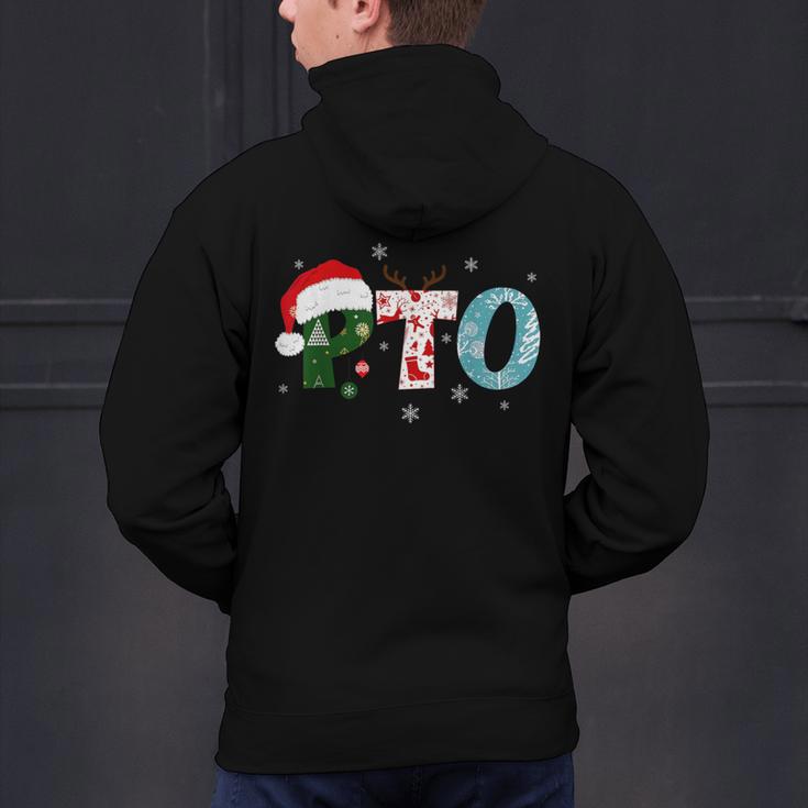 PTO Santa Hat Reindeer Parent Teacher Organization Christmas Men's Hoodie Back Print, gift for family, gift for coworker PTO Santa Hat Reindeer Parent Teacher Organization Christmas Men's Hoodie Back Print, gift for family, gift for coworker