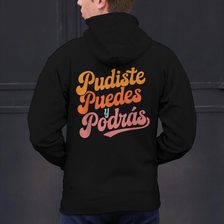 Pudiste Puedes Podras Maestra Spanish Teacher Men's Hoodie Back Print, gift for family, gift for coworker Pudiste Puedes Podras Maestra Spanish Teacher Men's Hoodie Back Print, gift for family, gift for coworker