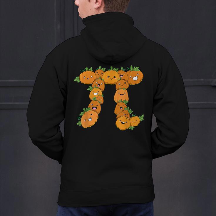 Pumpkin Pi Math Teacher Halloween Costume Geometry Men's Hoodie Back Print, gift for family, gift for coworker