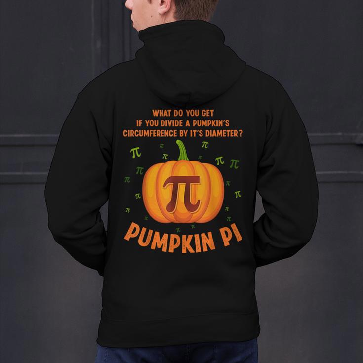 Pumpkin Pie Pi Math Teacher Shirt Halloween Men Adult Men's Hoodie Back Print, gift for family, gift for coworker