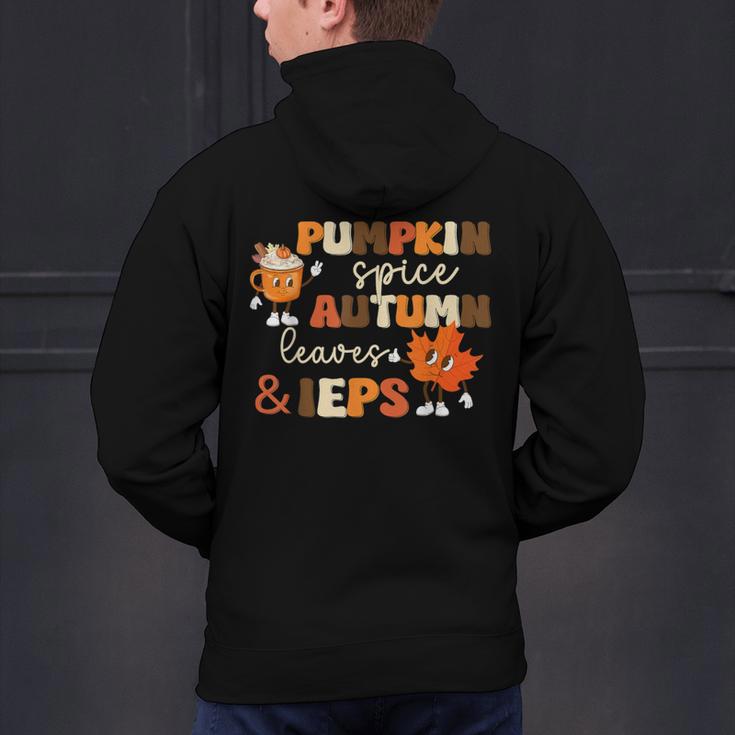 Pumpkin Spice Autumn Leaves IEPS Sped Teacher Fall Men's Hoodie Back Print, gift for family, gift for coworker Pumpkin Spice Autumn Leaves IEPS Sped Teacher Fall Men's Hoodie Back Print, gift for family, gift for coworker