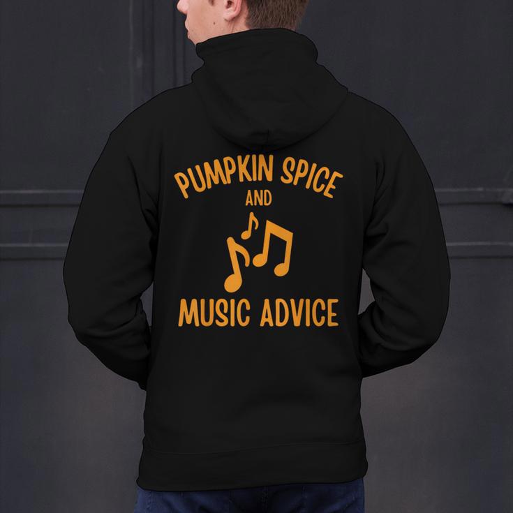 Pumpkin Spice And Music Advice Music Teacher Halloween Men's Hoodie Back Print, gift for family, gift for coworker