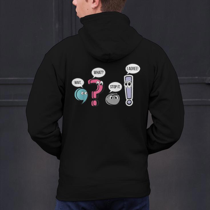 Punctuation English Teacher Wait What Stop It I Agree Men's Hoodie Back Print, English Teacher Hoodies, gift for family, gift for coworker Punctuation English Teacher Wait What Stop It I Agree Men's Hoodie Back Print, English Teacher Hoodies, gift for family, gift for coworker